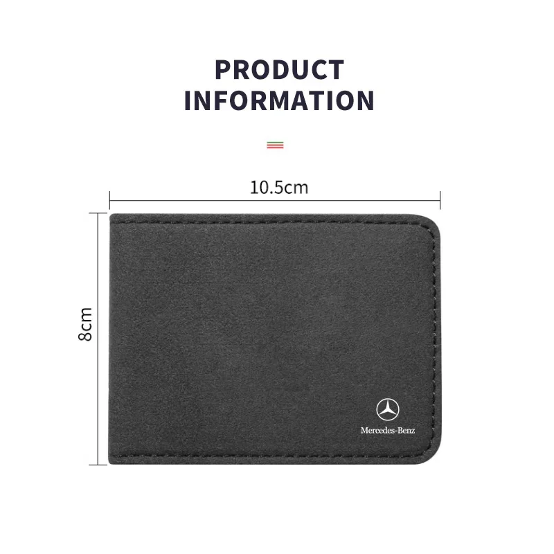 Car Driver License Cover Suede Anti-Fur Car Driving Documents Case Credit Card Holder For Mercedes Benz W210 W211 W212 W221