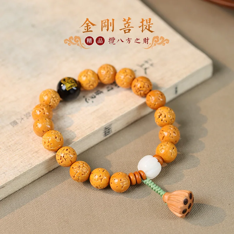 

Natural Boutique King Kong Toothless Bodhi Bracelet Twelve Zodiac Eight Patron of Life Good Luck Handstring for Men and Women