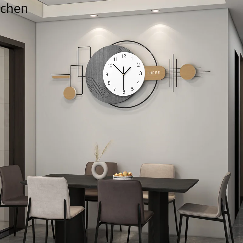 YFY Luxurious Wall Clock for Living Room, High-end Modern  Home  Clock, Super Stylish Wall-mounted Clock, No Drilling Required