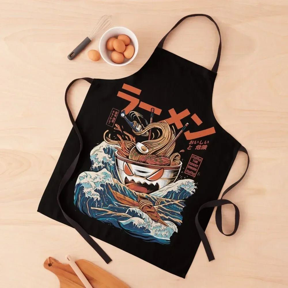 

The black Great Ramen Apron Kitchen Chef Kitchen For Women Kitchen Items For Home Ladies Apron
