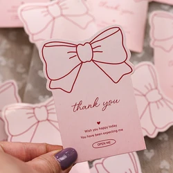 30 Pieces Cute Pink Bow Design Thank You Cards/Stickers Bulk Wholesale Small Business Packaging Decorations Sealing Stickers