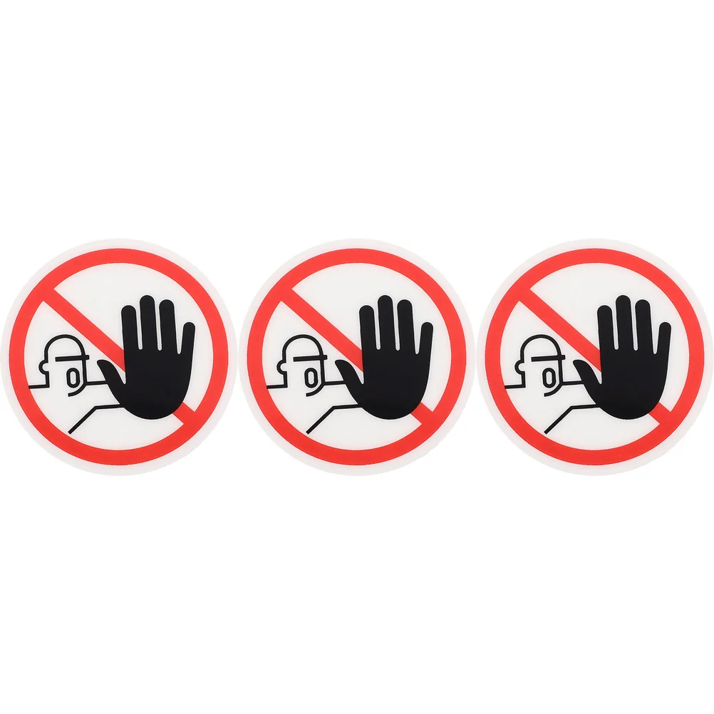 3 Pcs Fragile Tape No Touching Warning Signs Nail Stickers Device Do Not Laminated Safety