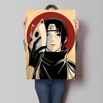 Naruto Pain Uchiha Obito umělecký tisk anime tématikou plátno jedinečná nástěnná dekorace pro fanoušky anime prémiové kvality plakát 10 nejlepší prodej plakát s Narutem - №4