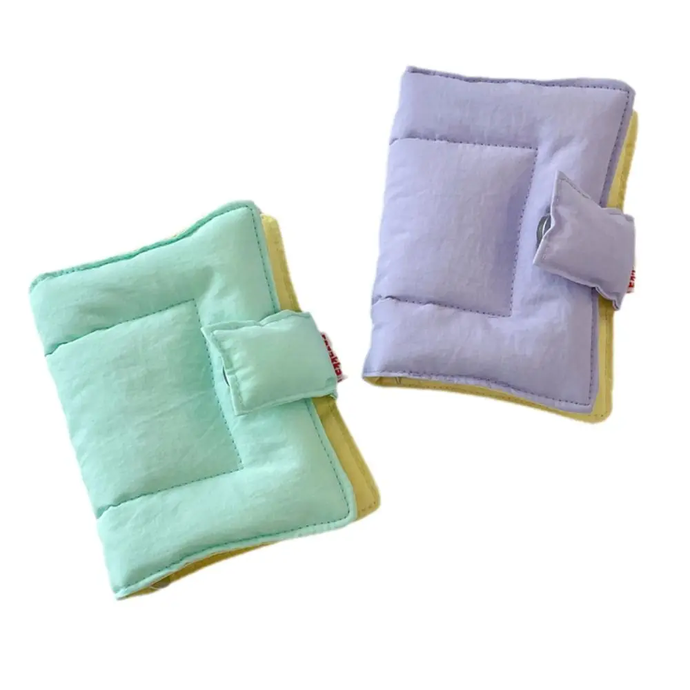 New Contrast Color Binder Photocard Fabric Art Magnetic Buckle Binder Notebook Card Collect