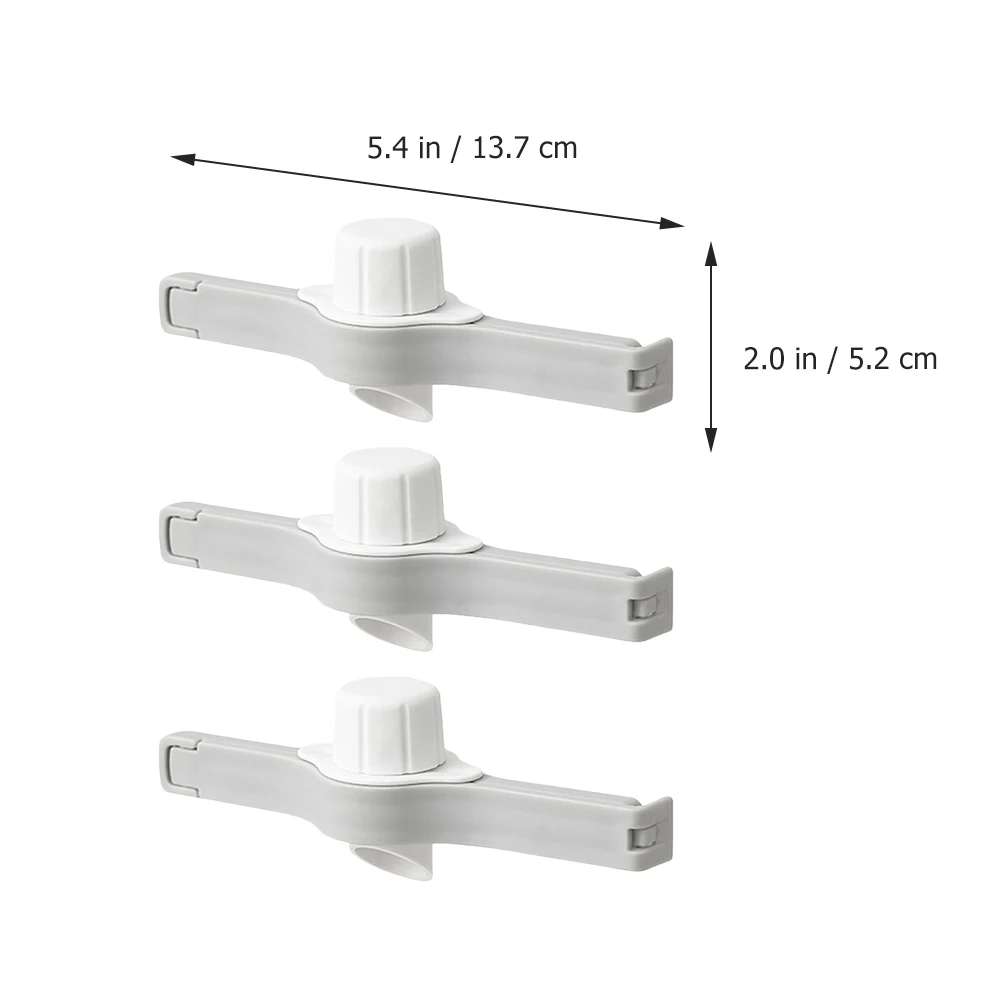 

3pcs Food Bag Sealing Clips Nozzle High Quality PP Material Fresh Keeping Snacks Candies Chocolate Grocery Bags Sealer Tool