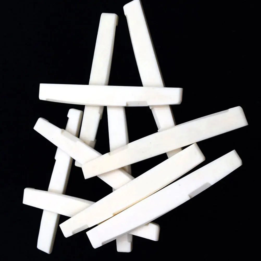 

2Pcs Acoustic Guitar Saddle Nut Ox Bone Material Replacement Nuts for Classical Guitar Down Nut Perfect Tone Enhancer