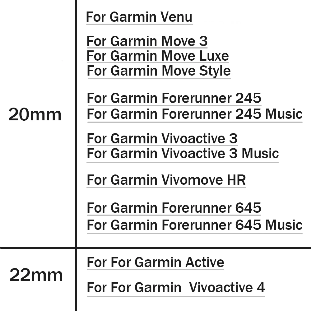 حزام شفاف لساعة Garmin Vivoactive 3 4 Venu 2 متر مربع سوار المعصم ل Garmin Forerunner 245 فيفوموف HR الفرقة سوار