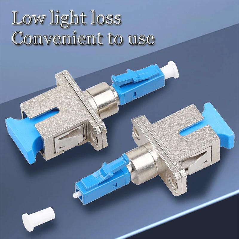 LC/UPC to SC/UPC Optic Fiber Adapter Flange Fast Connector Coupler Single-Mode Fiber Quick Connector Cold Connection Tools