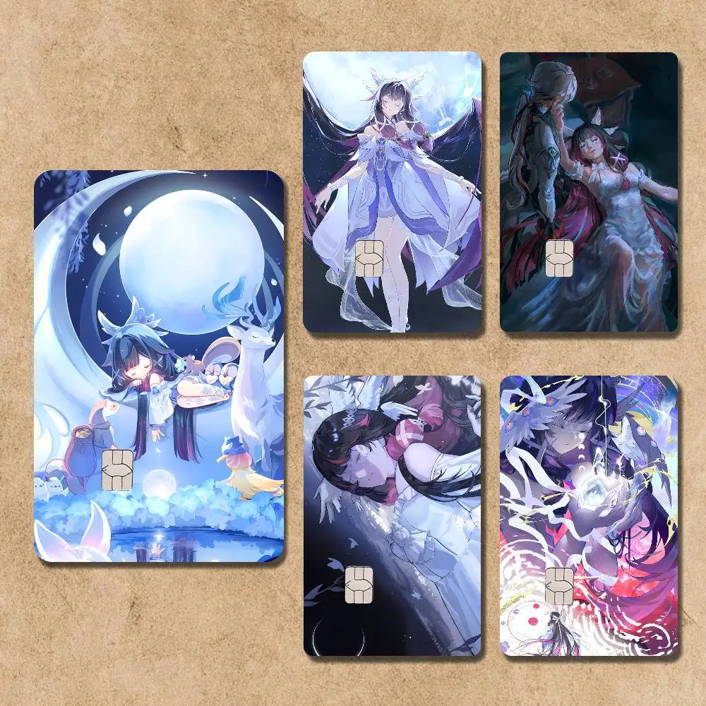 

Anime Game C-Columbina Card Stickers Credit Visa Debit Bank Charge Card Bus Metro Waterproof Sticker Decal Decoration