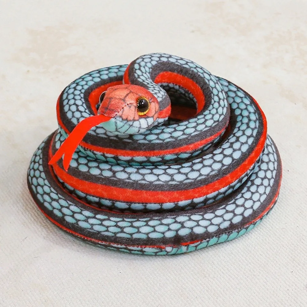 Soft Simulation Snakes Plush Toy Giant Long Stuffed Snake Doll Lifelike Vivid Colorful Long Snakes Plush Toy Funny Birthday Gift