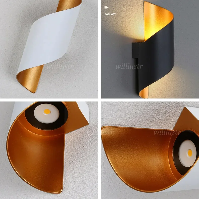 

Creative LED Sconce Modern Aluminum Wall Lamp Hotel Cafe Aisle Terrace Balcony Courtyard Outdoor Use IP65 Water-Proof Lighting