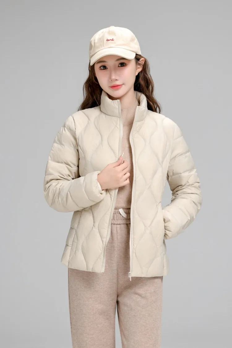 Dames lentejas mode korte ultralichte opvouwbare pufferjassen 15 kleuren vrouwelijke dons warme Koreaanse slim fit parka's