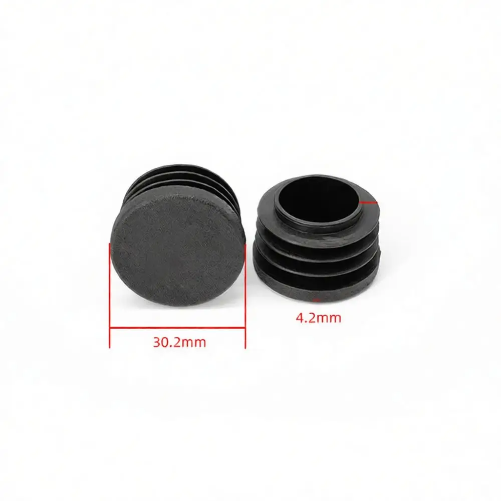 Black Plastic Round Tube End Plugs Pipe Inserts For Furniture Hardware Steel Pipe Protection Cover Fitting Stopper