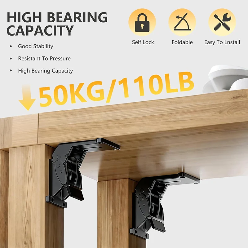 1/2Pcs Folding Hinges 90/180 Degree Folding Hinge Brackets with Screws Foldable Hinge Hardware Table Extension Bracket Furniture