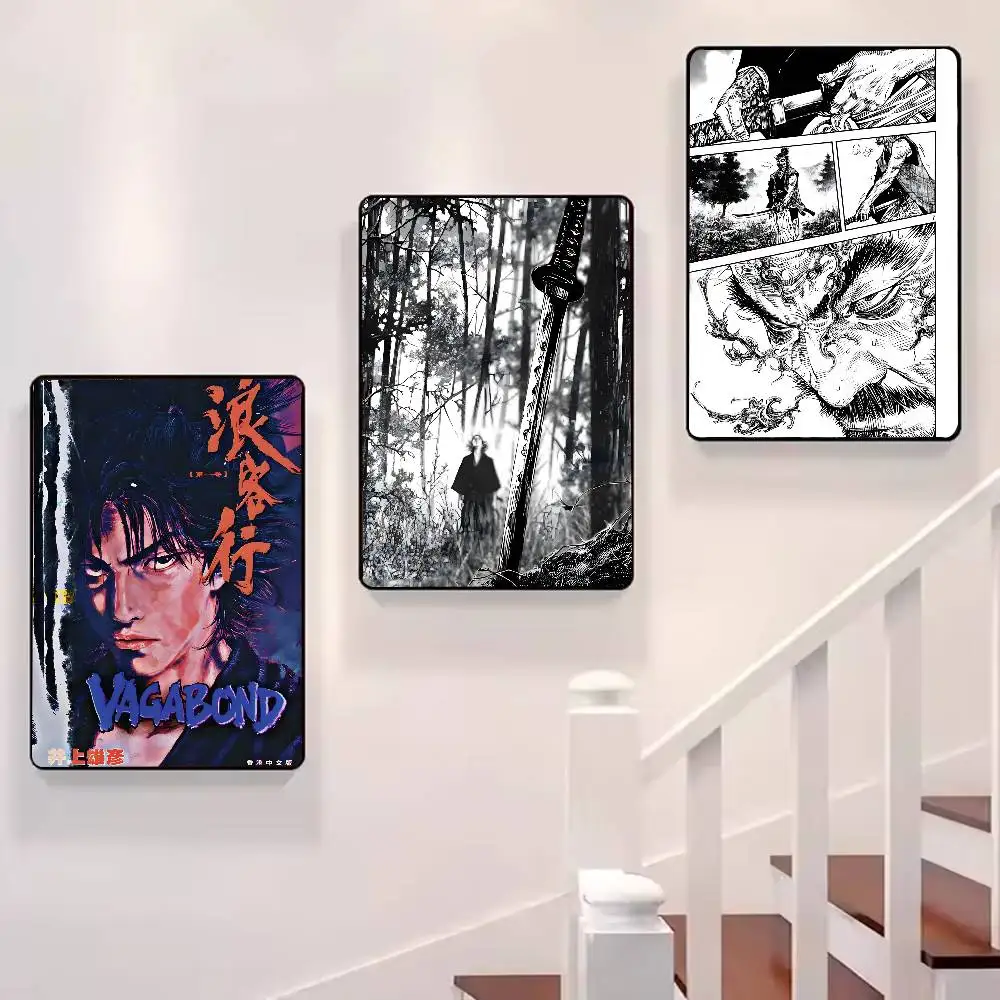 V-Vagabond Manga Man Herz Anime Comic Poster HD Kunst klebrige Wand wasserdicht Zuhause Wohnzimmer Schlafzimmer Bar ästhetische Dekoration