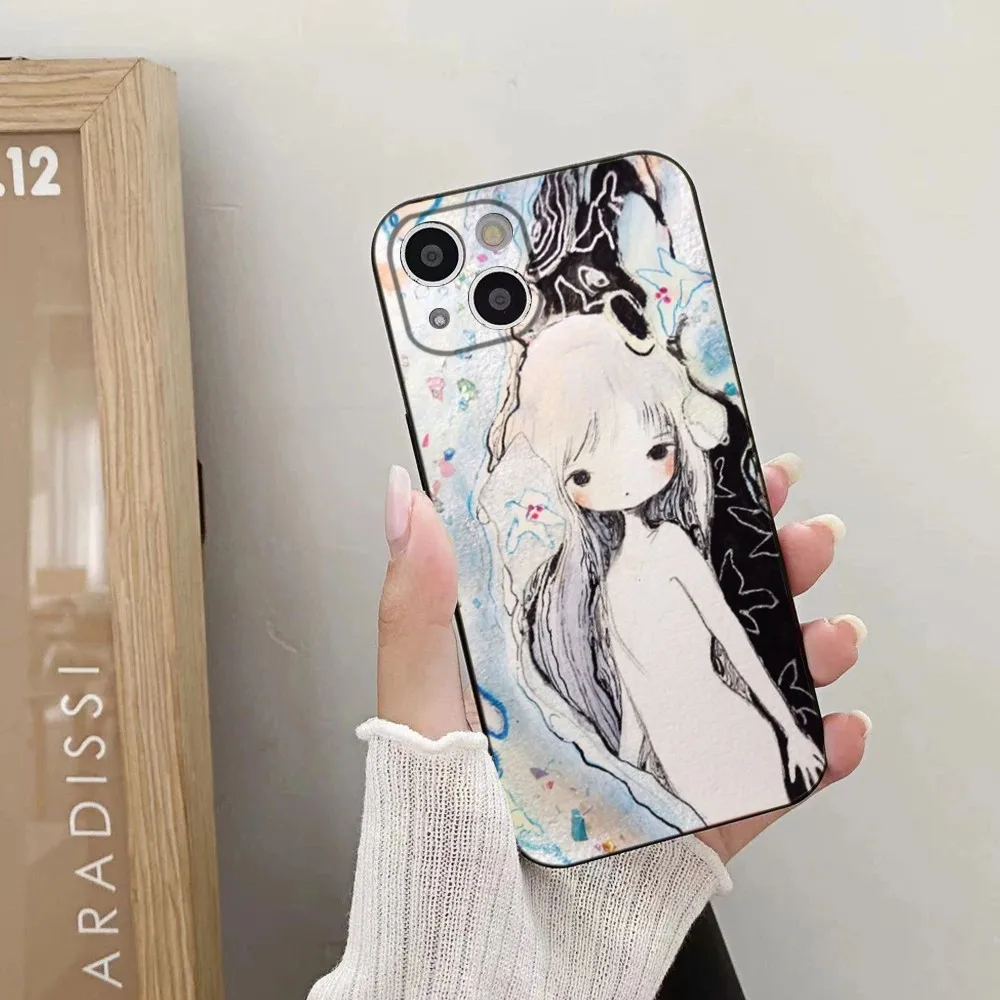 حافظة هاتف Kikuo Anime Japan Music لهاتف iPhone 16,15,14,13,12,11 Plus, Pro,Max,XR,XS,X,7,8 Plus,SE,Mini Silicone Soft #6