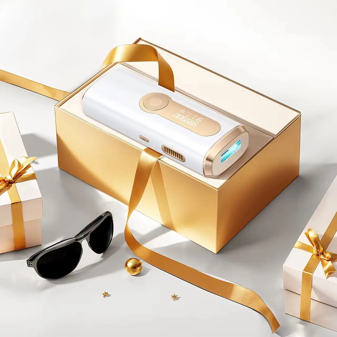 

IPL Hair Removal with Ice-Cooling System Painless & Long-Lasting Result all Body Treament Safe At-Home Laser Hair Remover Device