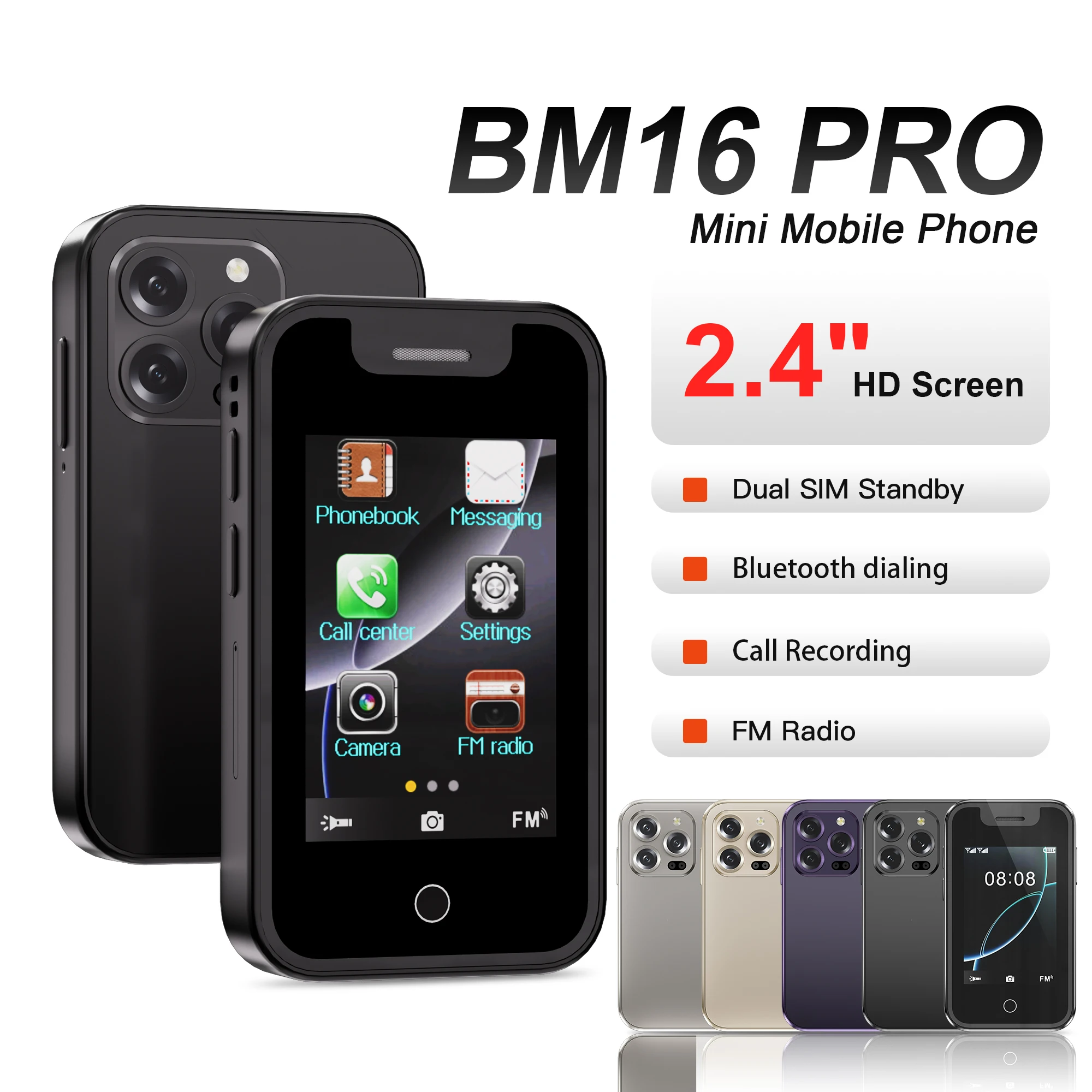 سيرفو BM16 برو ميزة صغيرة الهاتف المحمول 2 SIM الاستعداد بلوتوث الاتصال الهاتفي مشغل MP4 راديو FM ماجيك صوت GSM الهواتف المحمولة اللمس الصغيرة