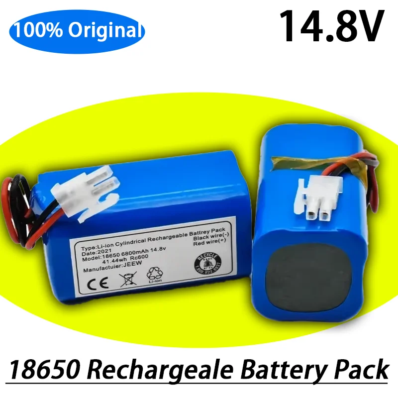 

2025 Rechargeable Battery 100% INR18650 4S1P 14.8V 2800mAh-12800mAh Original A4 A4S A6 Robot Vacuum Accessories