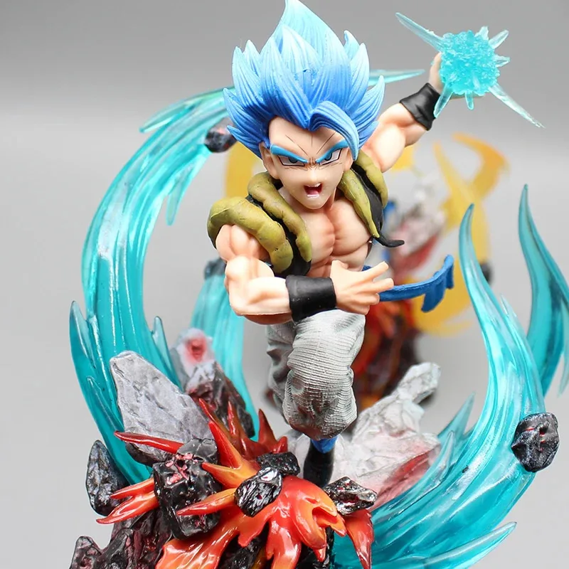 LCK01 Gogeta Action Figure Anime Dragon Ball GT Broly Figuras Toys Manga DBZ Figurine 19cm GK Statue Model Ornament Gift foYh1@！