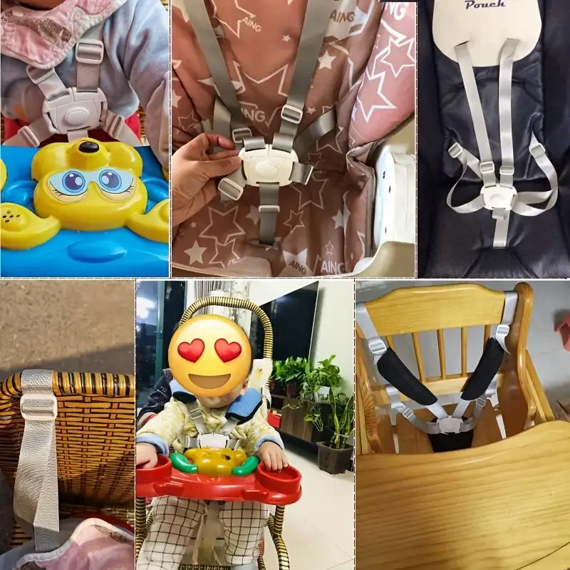 3/5-Point Harness Child Seat Belt Lunch Seat Fastening Strap Toddler Protection Universal Strap Stroller Accessories