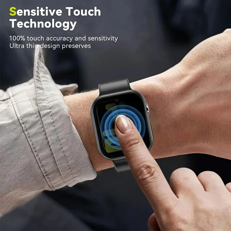 Wasserdichte Abdeckung für Apple Watch Serie 6//se 44mm 45mm Sichtschutz Displays chutz folie harte Stoßstange für iwatch Gehäuse 9/40mm 41mm