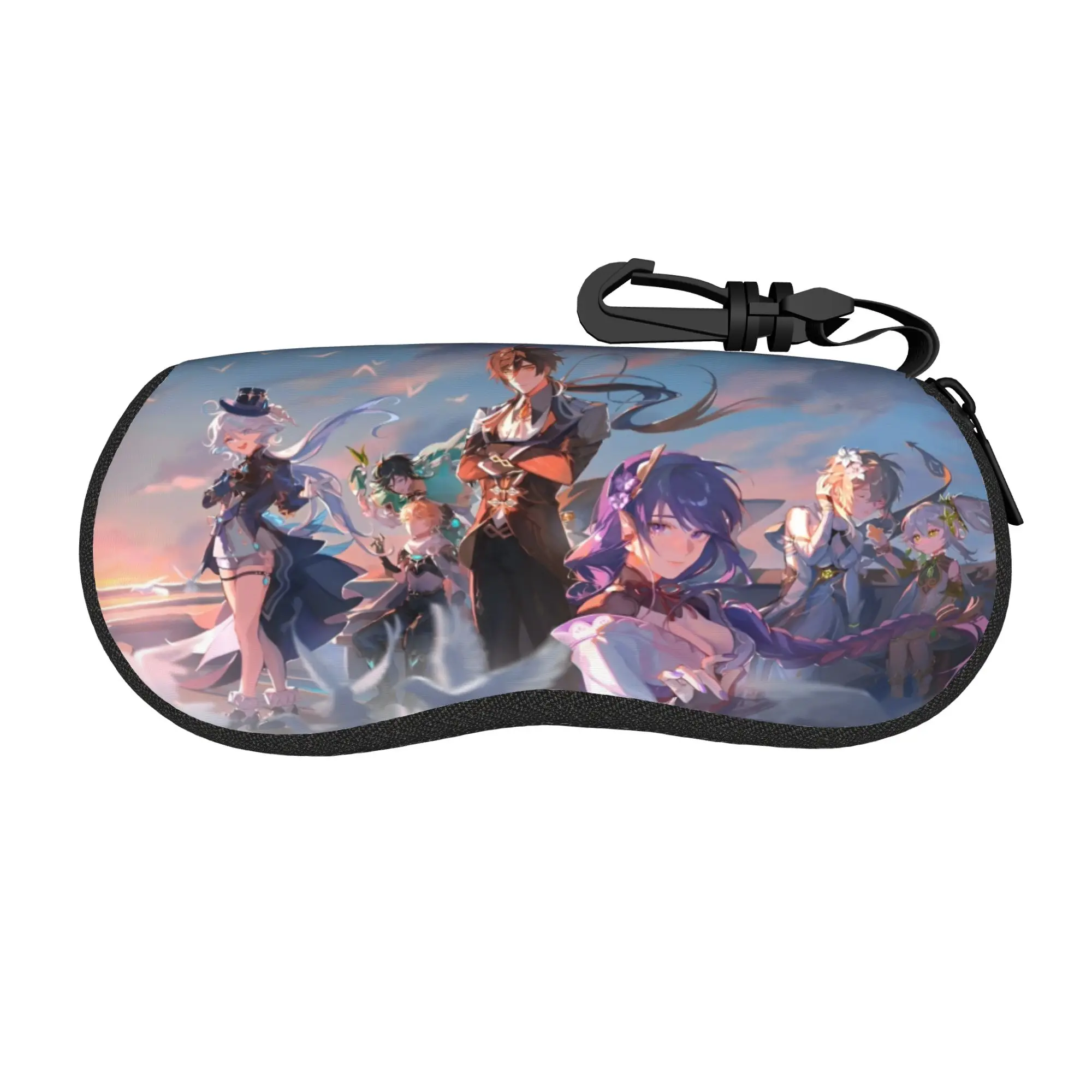 Cute Cartoon Glasses Case Genshin Impact Game Accessories  Box  Glasses Storage Box Cartoon Glasses Box