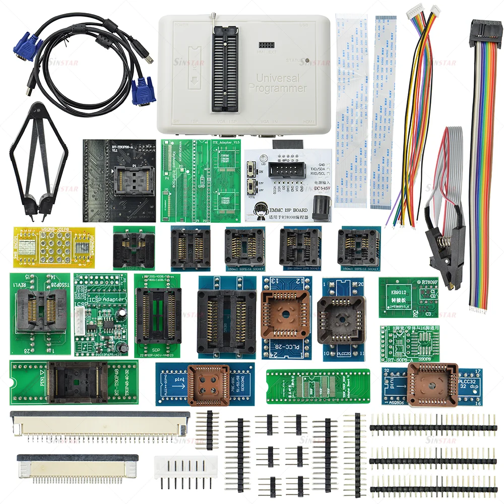 100% Original RT809H 58 Adapter EMMC-Nand FLASH Programmer+BGA48 BGA63 BGA64 BGA169 Adapter EMMC Nand Flash TSOP48 Free Shipping