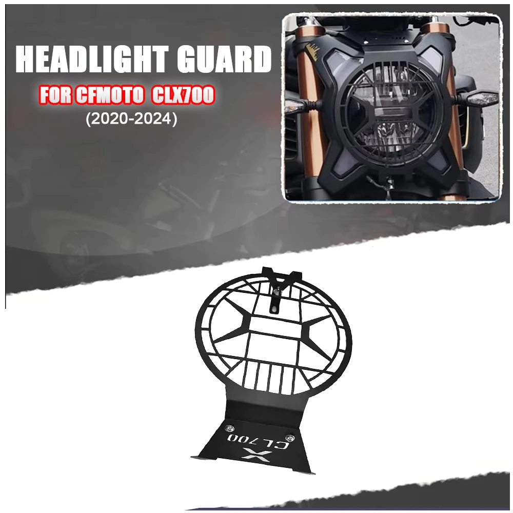 

FOR CFMOTO CF MOTO 700 CLX 700 CL_X 700 700CLX CLX700 20-25 2024 2023 CLX-700 Motorcycle Headlight Guard Grille Cover Protector
