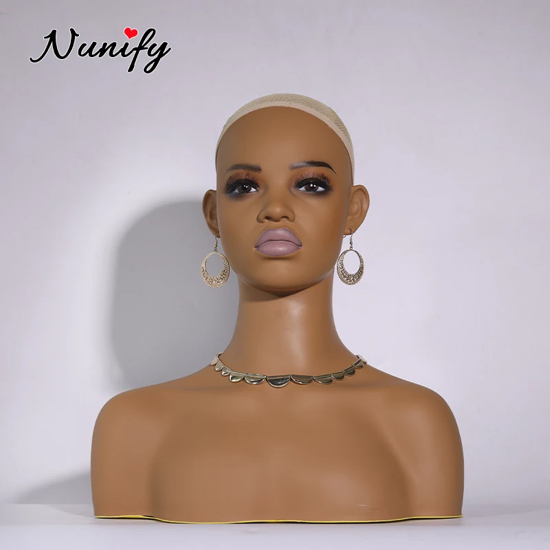 Realistic Mannequin Head Wig Holder Display Rack Female Full Lips Doll Head For Wig Display Beauty Accessories Displaying 3Pcs