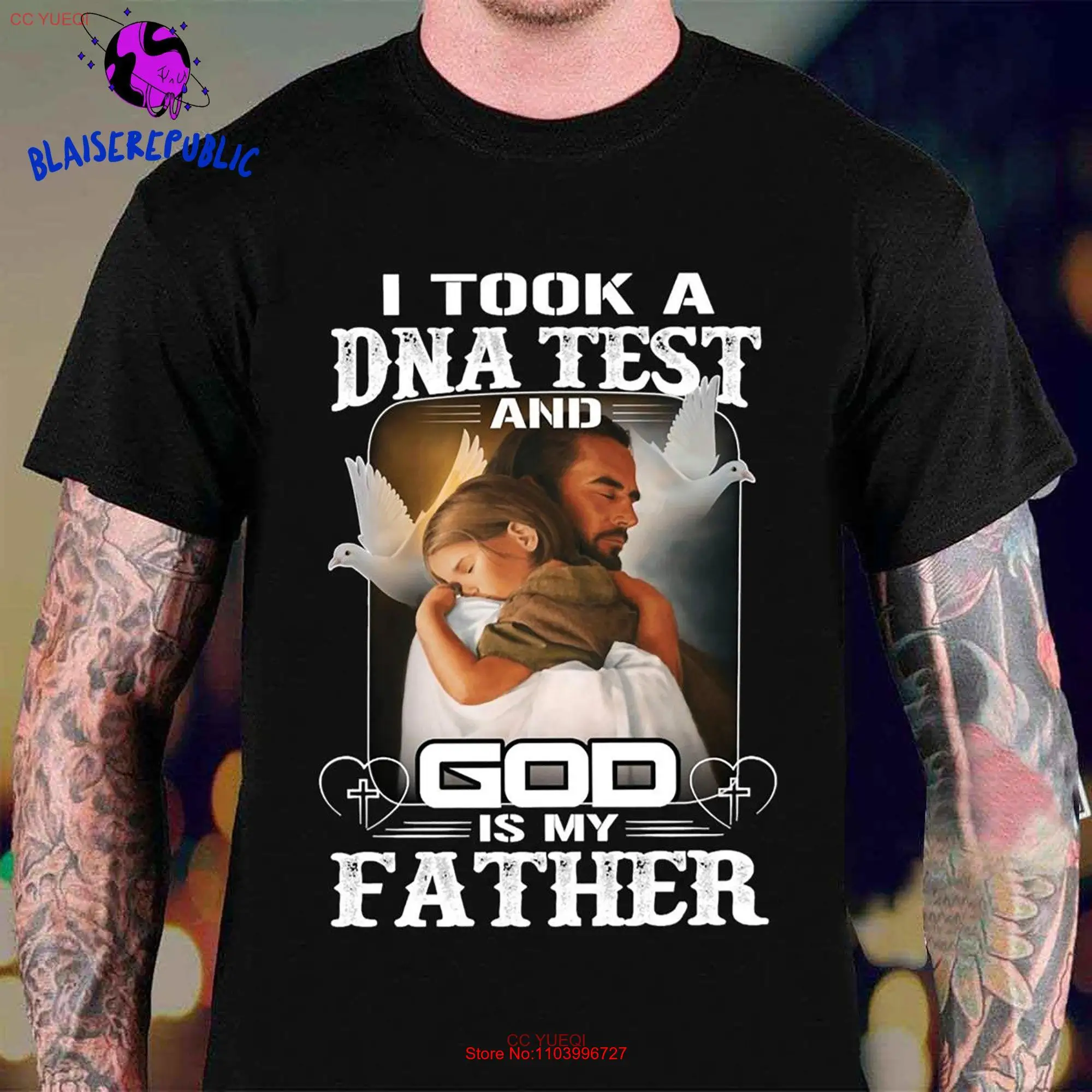 I Took A DNA Test And God Is My Father T Shirt Christian Lover Jesus Religion GifT long or short sleeves