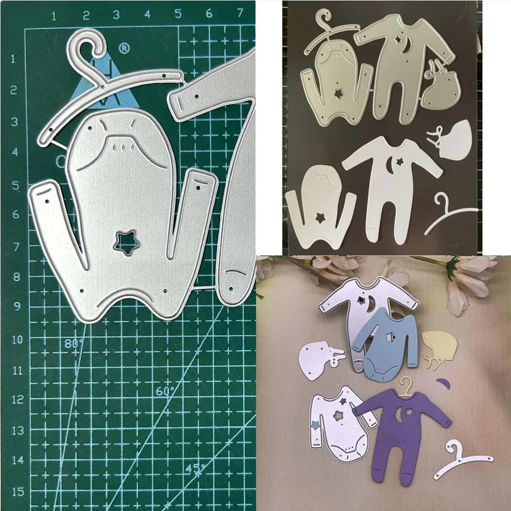 Star moon Baby  jumpsuit hat Metal Cutting Dies Set For Crafts Paper Cards Album DIY Scrapbooking Making Template