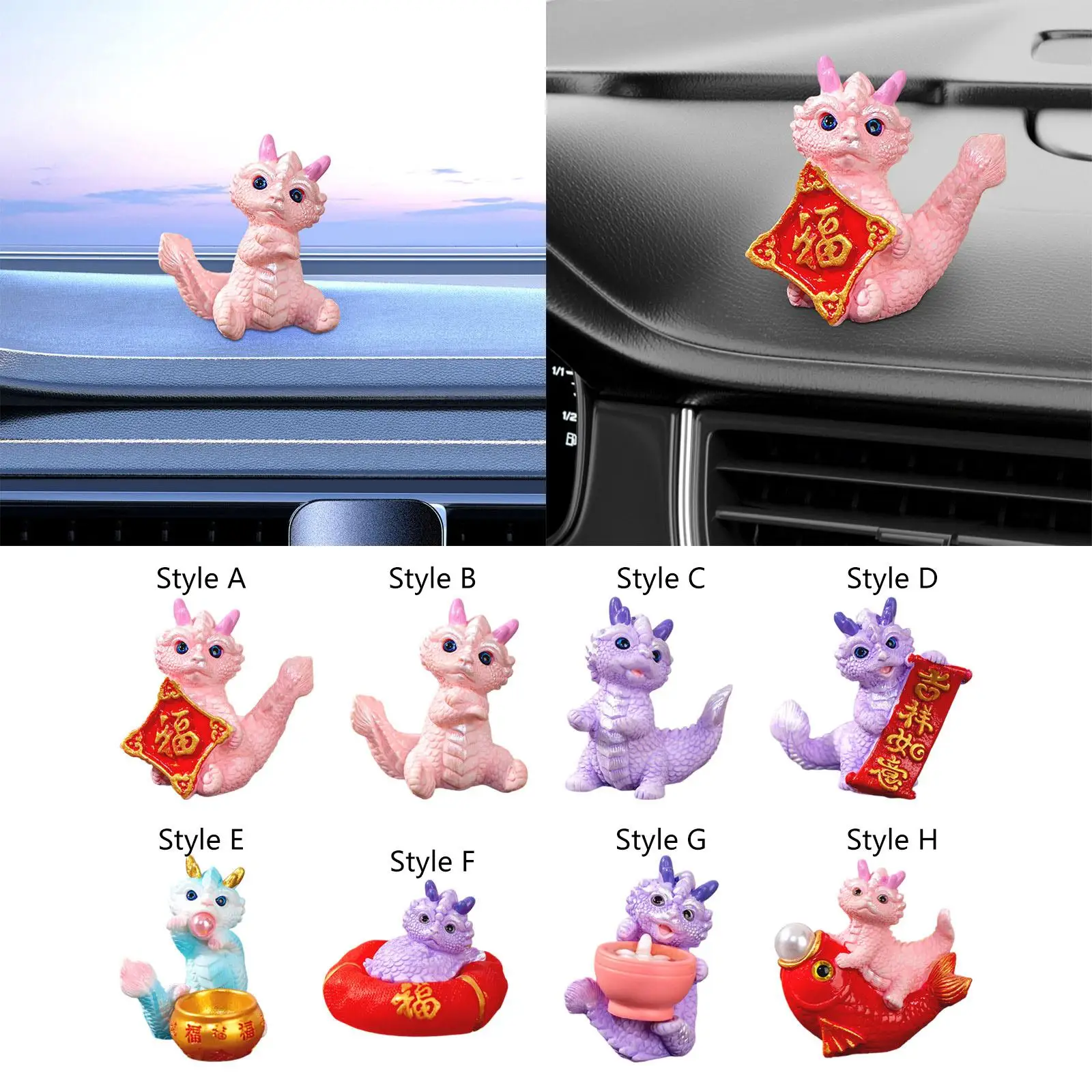 Chinese New Year Dragon Figurine Resin Chinese Dragon Statue Ornament,Souvenirs,Chinese Animals Statue for Living Room Home