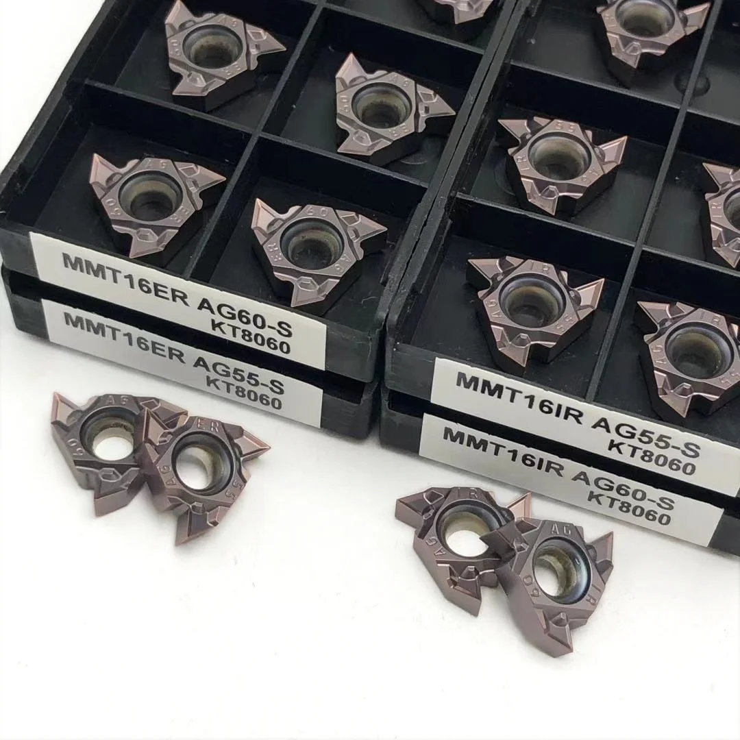 Резьбовая вставка, высокое качество, лезвие из цементированного карбида, для ЧПУ инструментов, MMT16ER MMT16IR, AG60 AG55 KT8060