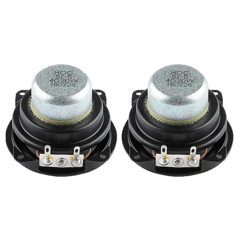 SOTAMIA 2Pcs altoparlante portatile a gamma completa da 2 pollici 4 Ohm 20W altoparlante al neodimio altoparlante ad angolo amplificatore Home