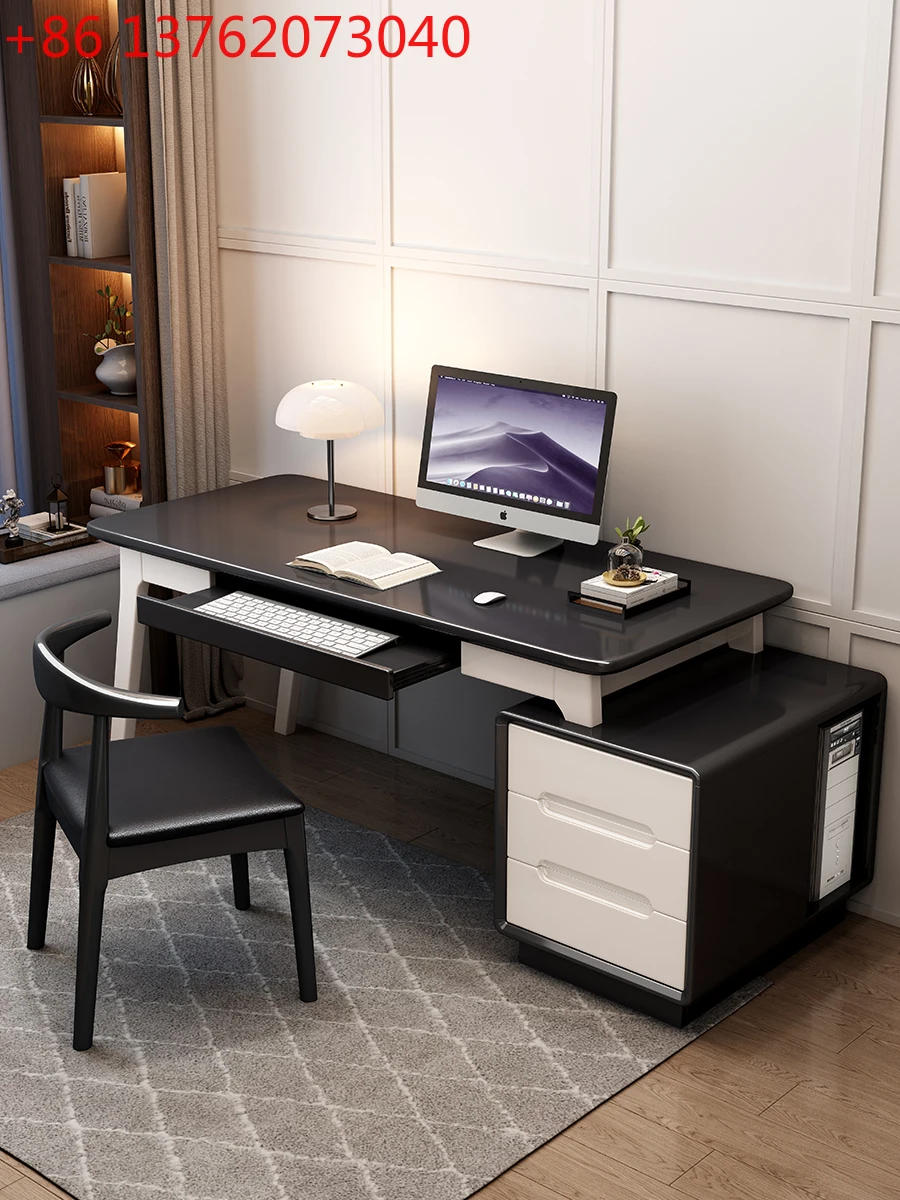 

Integrated desktop computer desk Light luxury home desk Student bedroom writing table