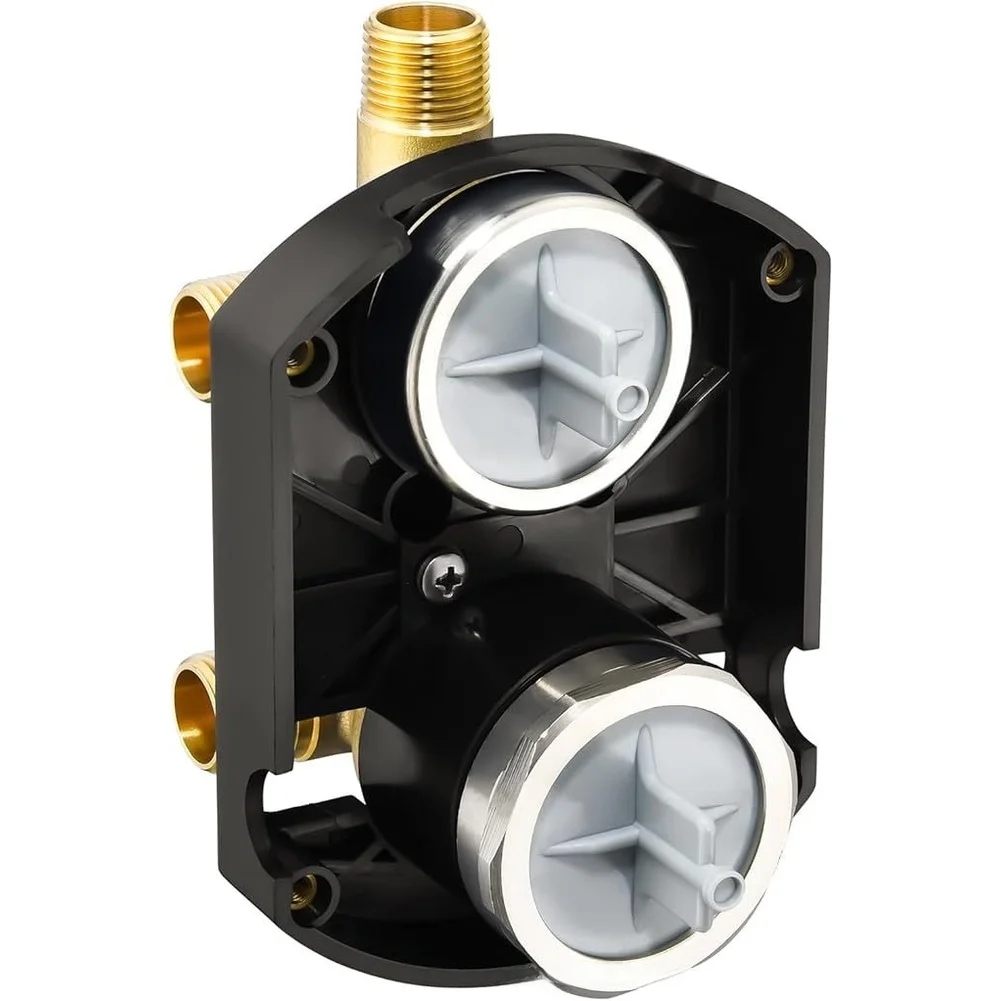 R2200 Integrated Shower Valve and Diverter Compatible with D3 or 6 Setting Trim Copper Construction for Bathroom Setup