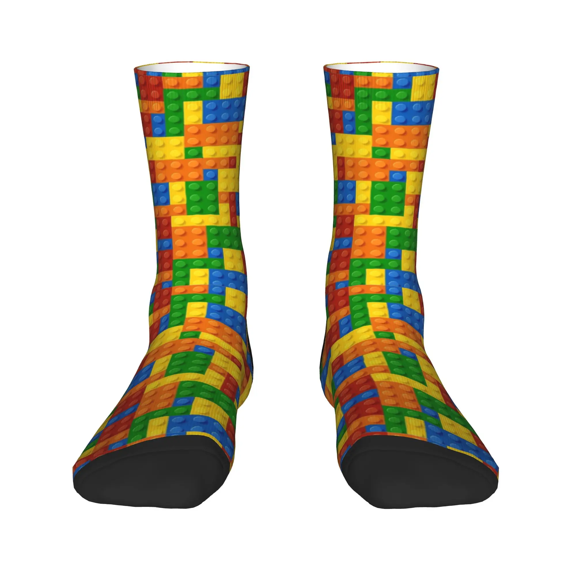 Building Blocks Construction Brick Socks Anti Bacterial Stockings Men Quality Running Sports Socks Autumn Fashion Printed Socks