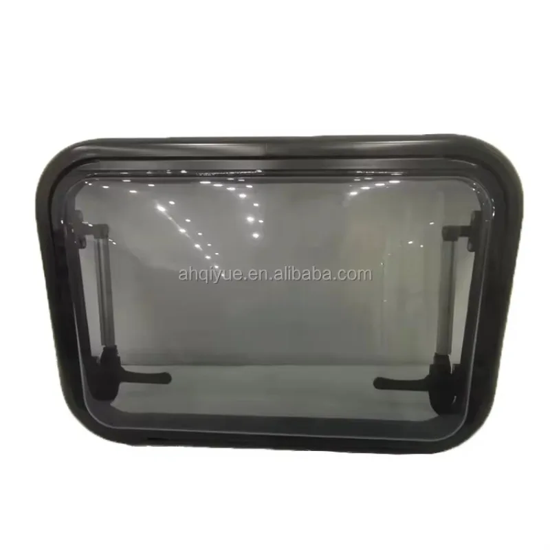 

Factory Direct Trailer Window Double Glazed Acrylic With Roller Blind And Flynet 900x900mm