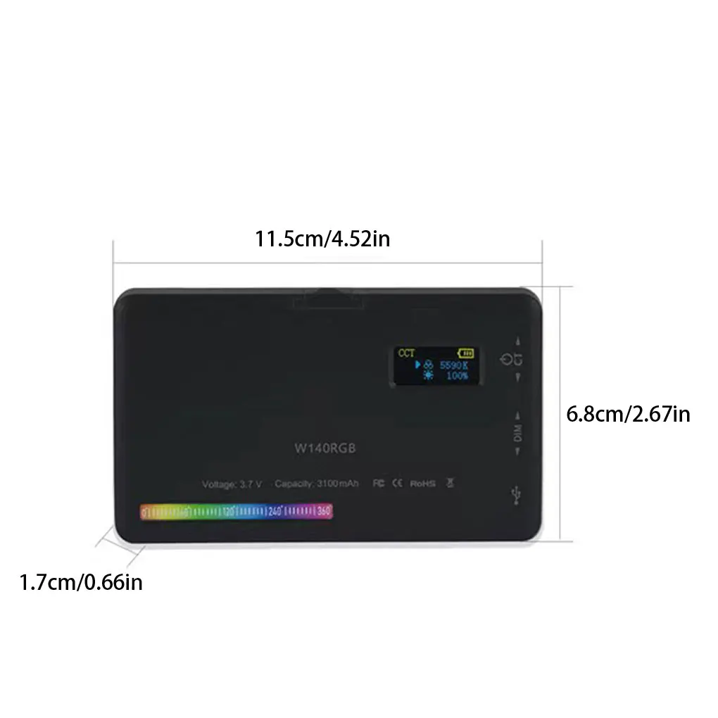 RGB 모드 미니 스포트라이트 필 라이트, 컬러 LED 카메라 모드 사진
