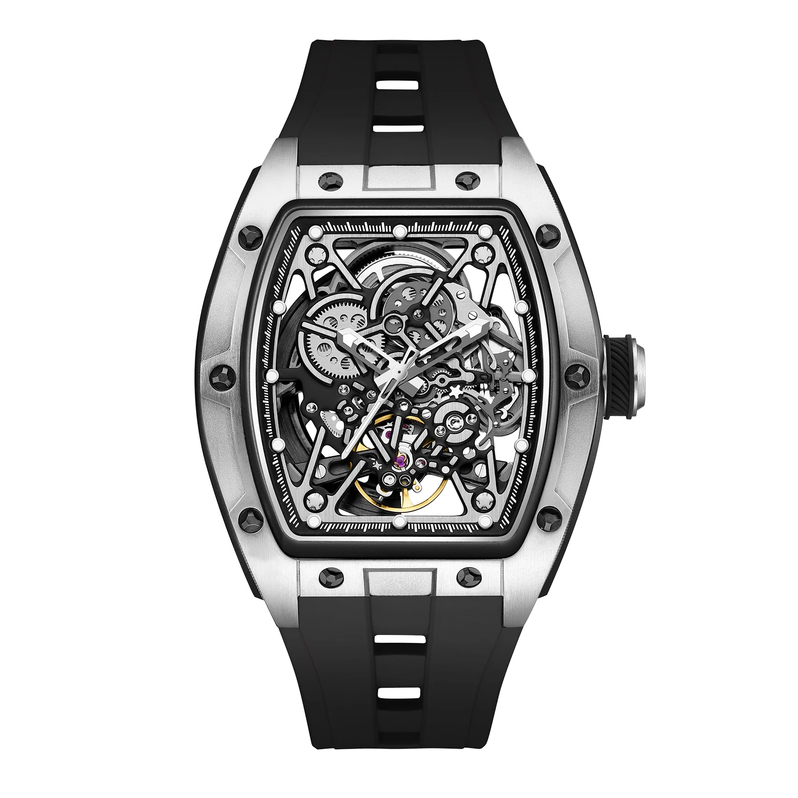 2026 New DANIEL GORMAN 42MM Men Mechanical Watch Luxury Sapphire Glass Automatic Watch 50M Waterproof Skeleton Watch Men