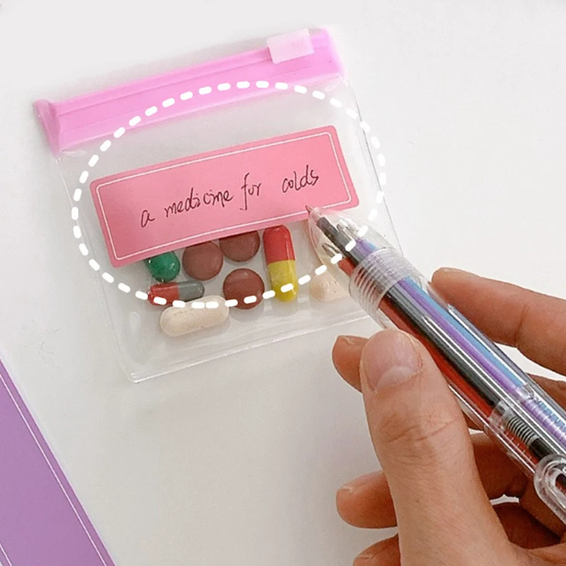 5 قطعة القرطاسية الفرعية التعبئة حقيبة التخزين حقيبة صغيرة مع سستة السفر الفرعية حقيبة التعبئة المحمولة الحلوى/مجوهرات/تخزين الطب B #5