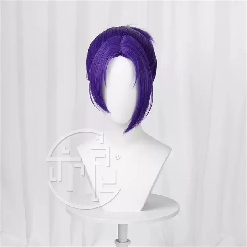 Rambut palsu Cosplay Mikage Reo kunci biru rambut sintetis tahan panas ungu topi Wig + karnaval peran pesta Halloween