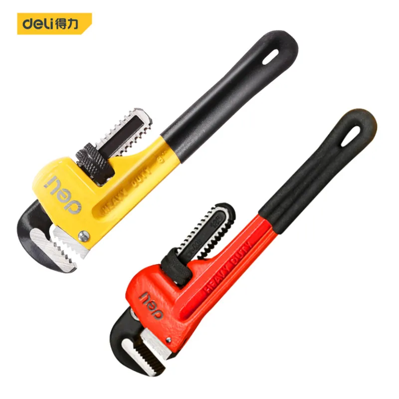 Deli 8/10/12inch Multifunctional Pipe Wrench Plumbing Wrenches Universal Adjustable Pipe Clamp Pliers Plumber Spanner Hand Tools