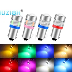 IUZIOH 2PCS 5W5 Led T10 194 BA9S Bulb T4W WY5W Reading Interior W5W Door Dome Trunk Lamp Red Car Parking License Plate Light 12V