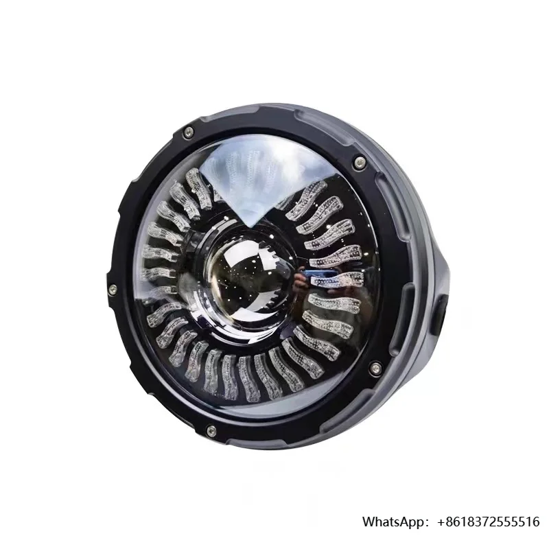 

For for Headlights Retrofitted Retro Round Light Assembly Motorcycle LED Angel Eye Accessories Without Damage