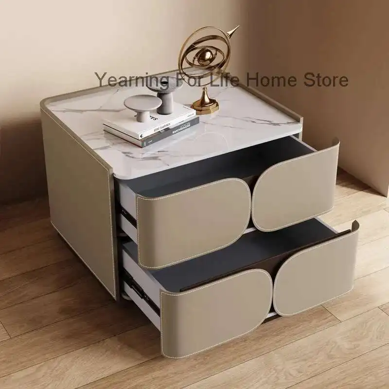 

Modern Italian Night Table Storage Trendy Glamour Elegant Nightstand With Drawers Mesas De Noches Dormitorio Bedroom Furniture