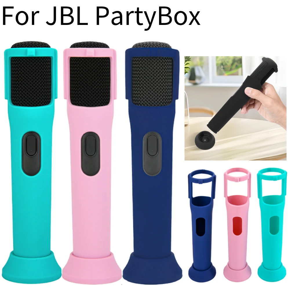 Silicone Case For JBL PartyBox Wireless Microphone Anti-Rolling Protective Case Microphone Stand For JBL PartyBox Accessories