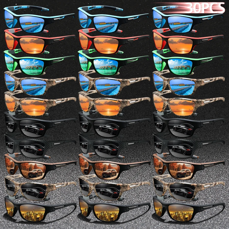 

30PCS Fashion Vintage Cycling Sports protective glasses MenWomen Running Mountaineering Sport UV400 Eyewear