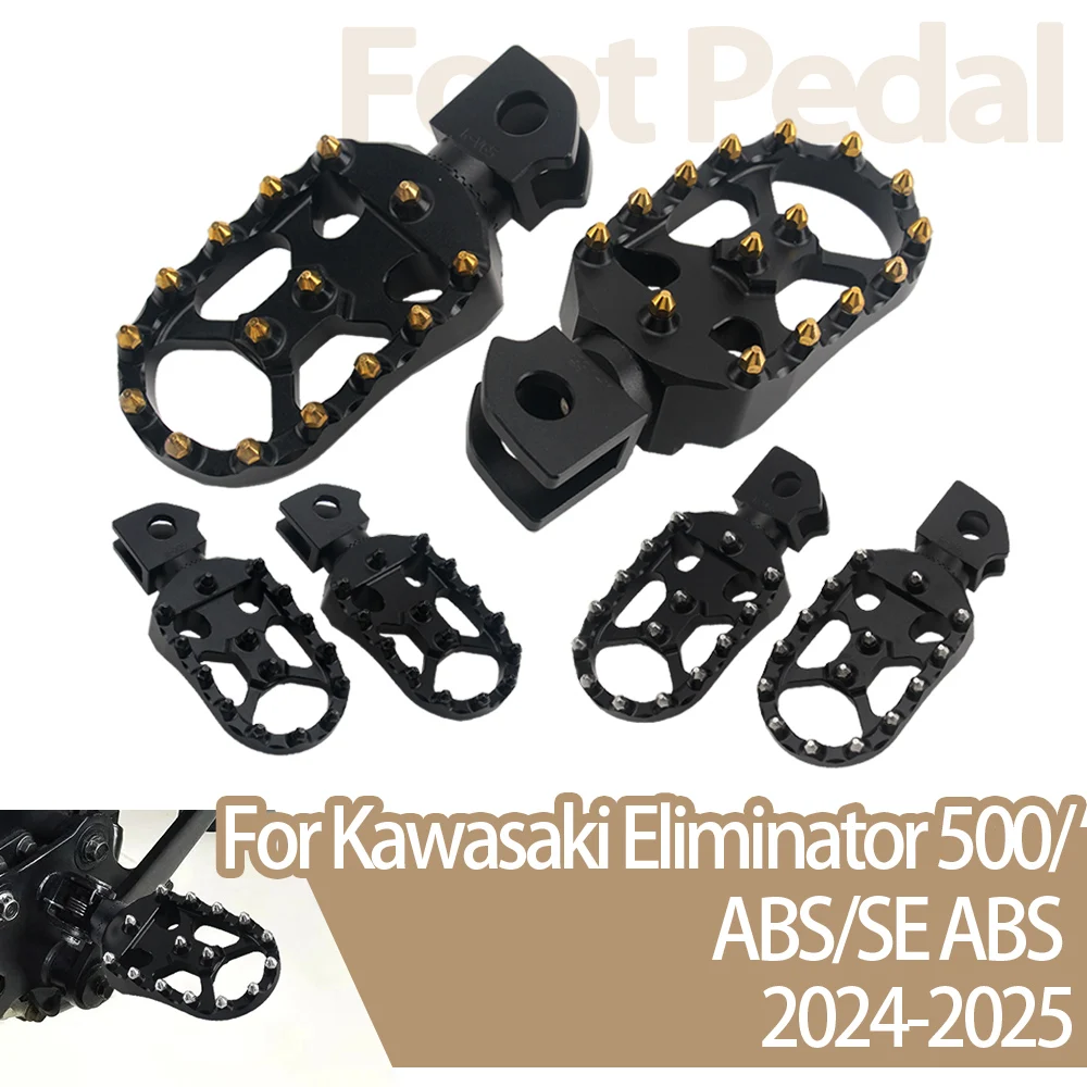 

Передние подножки для мотоцикла KAWASAKI Eliminator 500 SE ABS 2024 2025, регулируемые на 360 градусов подножки, вращающиеся подножки